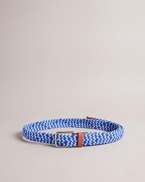 Ceinture Ted Baker Woven Elasticated Bleu Homme | UXI-82213923